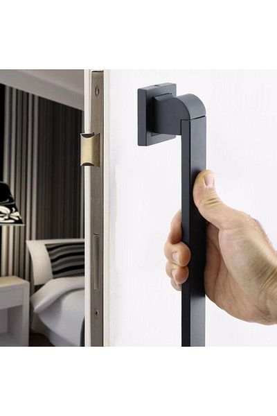 Badem10 Bersel Sliding Door Pull Handle Handle Handle Steel External Door Handle Handle Black 60 Cm