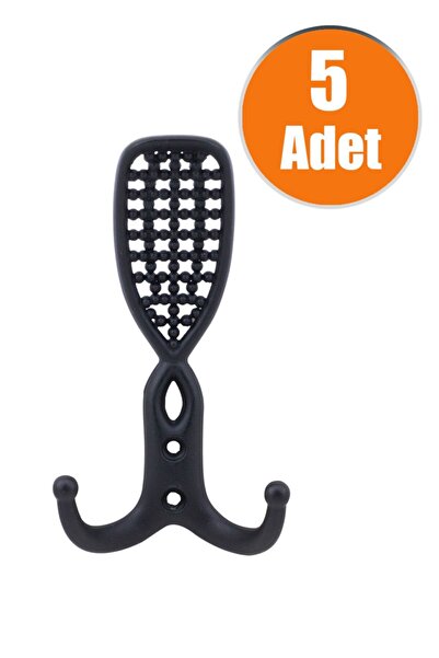 Badem10 Osmanlı Portmanto Vestiyer Duvar Askısı Dolap Elbise Askılığı Siyah (...