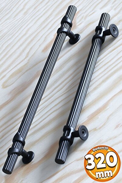 Badem10 Емір (ПРЕМІУМ) 320 мм Чорні металеві кухонні стрижні