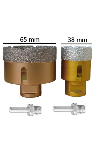 ÖZGÜN 38mm ve 65mm Mermer Granit Seramik Delme Panç 2'li Set