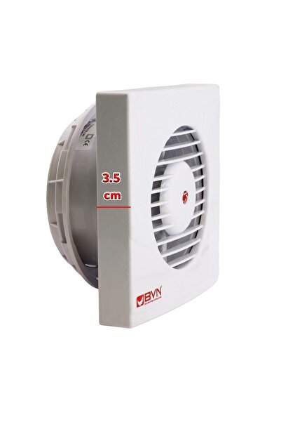 Badem10 Dekoratif 145 Mm Banyo Wc Havalandırma Aspiratörü Fanı Kirli Hava Kötü Koku Fanı Plastik Vantilatör