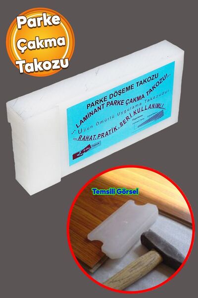 Badem10 Zemin Parke Döşeme Takozu Beyaz 15 cm 7 cm Polyamid Laminant Parke Çakma Takozu