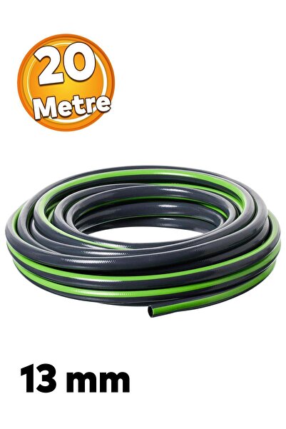 Badem10 Bahçe Çeşme Su Hortumu Sulama Araç Araba Yıkama 20 Metre 13 mm 1/2" Ç...