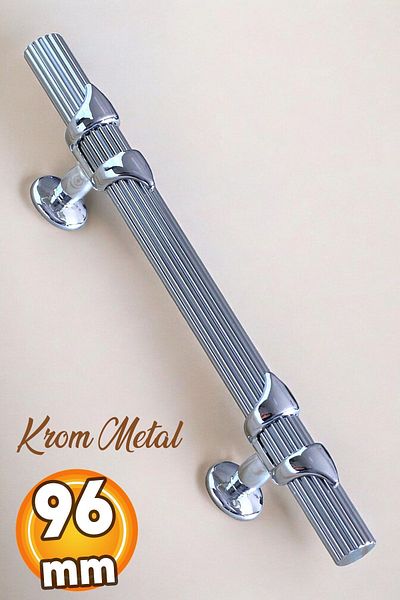 Badem10 Emir (Premium) Chrome 96 mm - 9.6 cm Metal Furniture Kitchen Drawer Cabinet Cabinet Handles Handle Handle