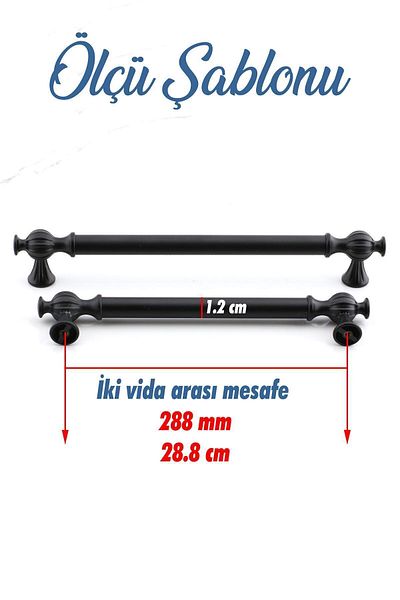 Badem10 Dulap cu sertar metalic negru de 288 mm din lemn de tijol pentru bucătărie și mâner negru