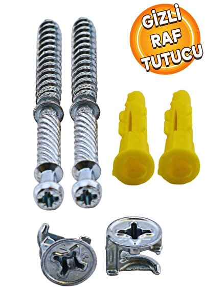 Badem10 Mi-Fiks Kolay Montaj Gizli Raf Tutucu Taşıyıcı Set 8 cm