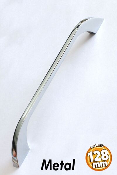 Badem10 Meriç Kulp 128 Mm Krom Renk Metal Mobilya Mutfak Çekmece Dolabı Dolap...