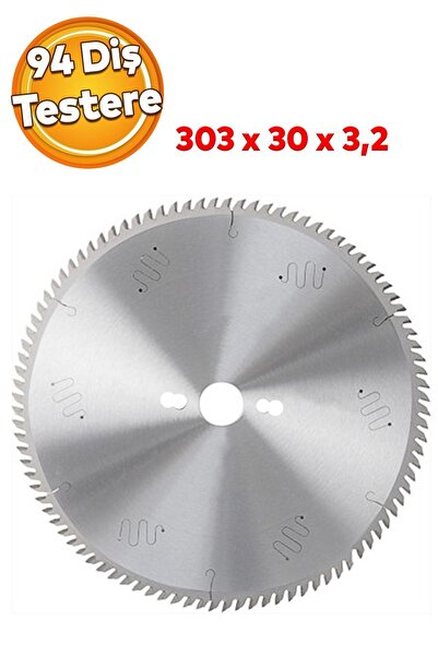 Badem10 Ahşap MDF Lamine Mobilya Tahta Sunta Kesme Testeresi Metal Tezgah Tipi Uyumlu 303 mm 30 mm 94 Diş