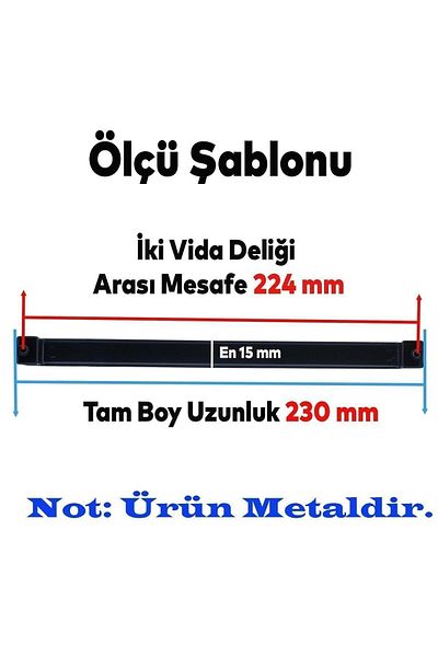 Badem10 Bihter Mobilier drept Sertar de bucătărie Dulap dulap Mâner Mâner negru (224 MM-22,4 CM) Mânere metalice