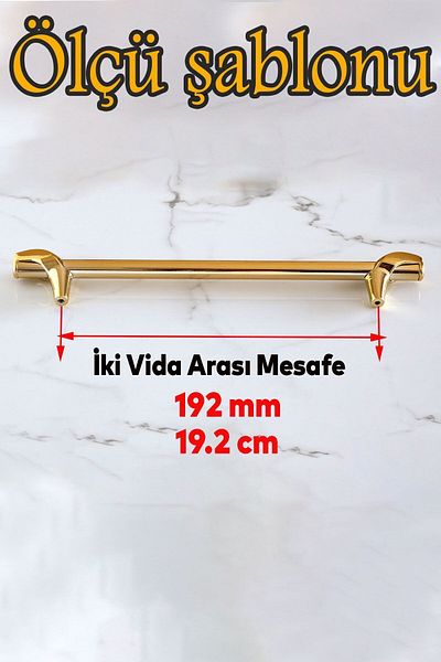 Badem10 Prade (PREMIUM) 192 mm Aur Aur Mobilier Metal Sertar Bucătărie Dulap Dulap Mânere Mâner Mâner
