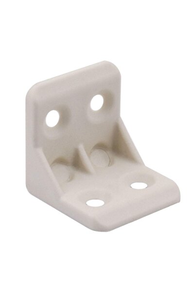 Badem10 Mobilya Eşya Dolap Köşebent Bağlantı Sabitleme Sabitleyici L Gönye 25x25x25 Mm Krem (10 ADET)