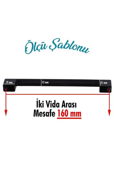 Badem10 10 bucăți Lacrima dreptă mobilier negru sertar bucătărie dulap dulap mâner metalic mânere 160 mm