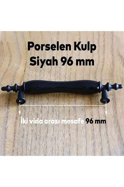 Badem10 Porțelan Rose (PREMIUM) Negru 96 Mm Mobilier Bucătărie Sertar Dulap Dulap 9,6 Cm Mâner Mâner Mâner
