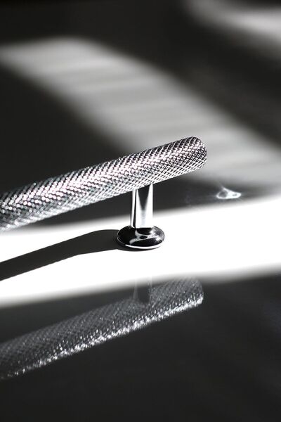 Badem10 Cabinet Knobs and Pulls Covers: Climax Handle 320 mm Chrome Color Metal Application