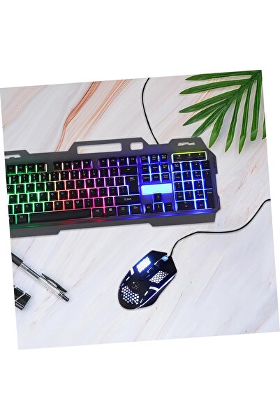 JUNGLEE USB KABLOLU OYUNCU KLAVYE MOUSE SET LED IŞIKLI GAMİNG MOUSE KEYBOARD ...