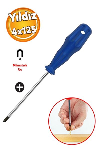 Badem10 Tekli Tornavida Vida Civata Sökme Sıkma Manuel El Klasik Yıldız Uç Uçlu 4x125