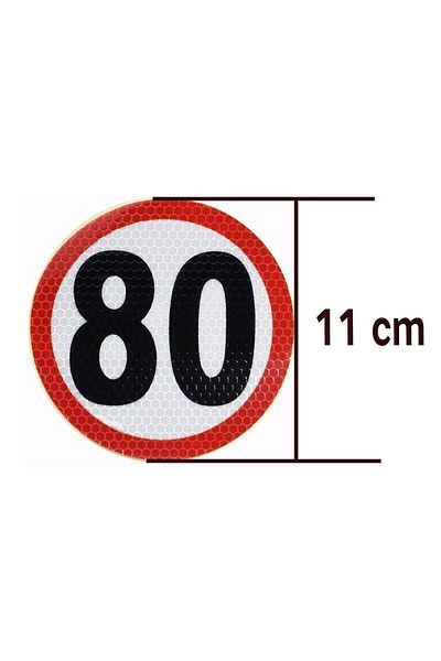 Badem10 Reflective Phosphorous Tape Truck Truck Trailer Adhesive Back 80 Speed Lettering 11 Cm
