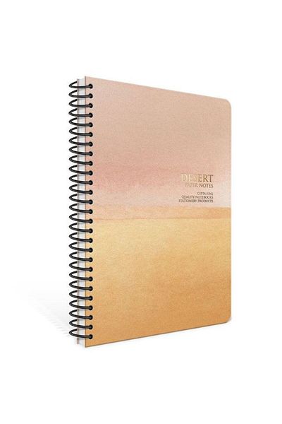 Gıpta Paper Notes Spiral Desert Hard Cover 120 Sheets 17*24 Lined Notebook