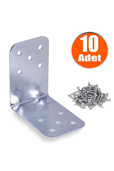 Badem10 Mobilya Eşya Dolap Sabitleyici Köşebent Bağlantı L Demir Gönye Deprem...
