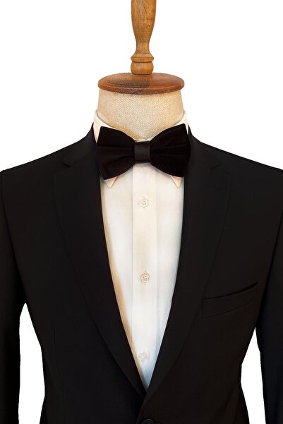 La Pescara Black Velvet Bow Tie P498