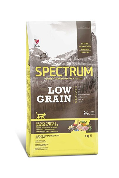 Spectrum Low Grain Tavuklu Hindili Kızılcıklı Yavru Kedi Maması 2 Kg