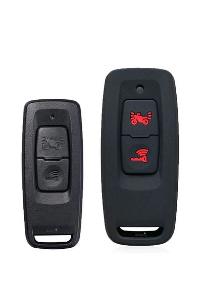 Alazpay Black Silicone Key Case Compatible with Honda Pcx Forza Xadv - 2021-2024