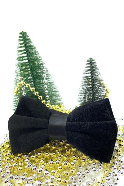 La Pescara Black Velvet Bow Tie P498