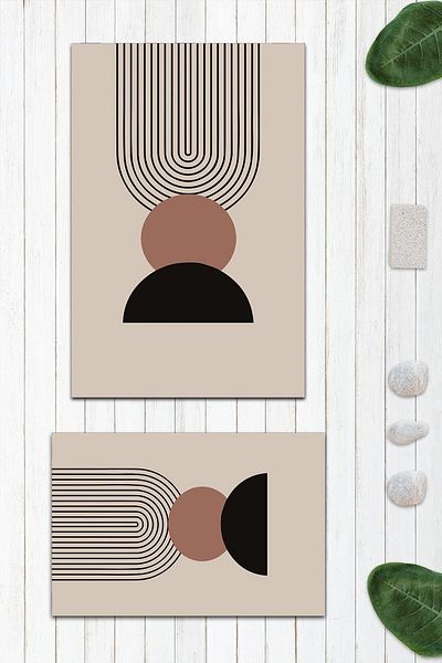 Evmila Πατάκι μπάνιου με σχέδιο 2 τεμαχίων 50x60 cm - 60x100cm