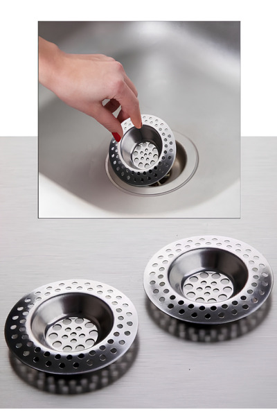 bk&tk design Evye Lavabo Süzgeci Metal 1 Adet - Lavabo Tıkacı