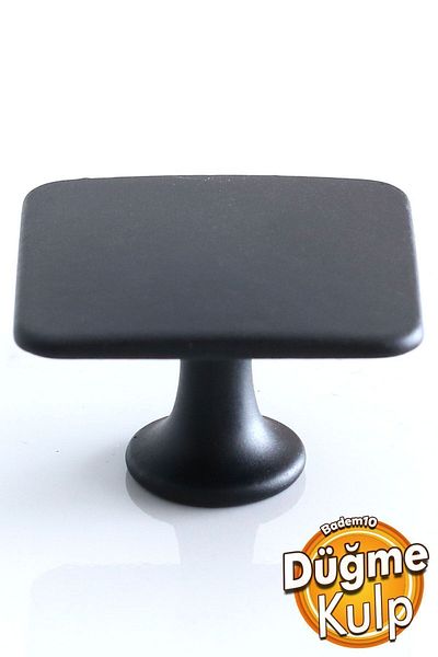 Badem10 Buton pătrat plat pentru mâner Mobilier negru mat Sertar de bucătărie Dulap dulap Mânere capac Mâner metal