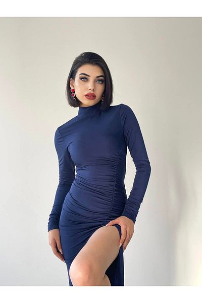 Natavan Rochie midi cu decolteu cu fante