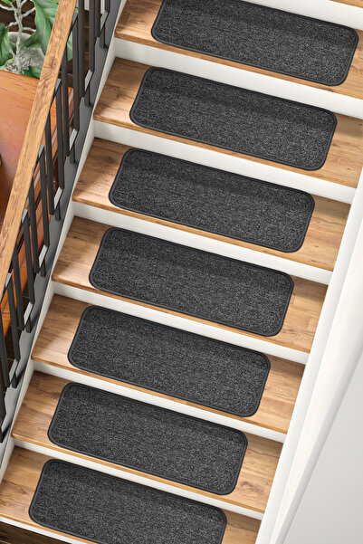 Stepmat Kare Bukle Halıdan Ekonomik Basamak Ve Merdiven Paspası - Antrasit / Adet Olarak Satılır