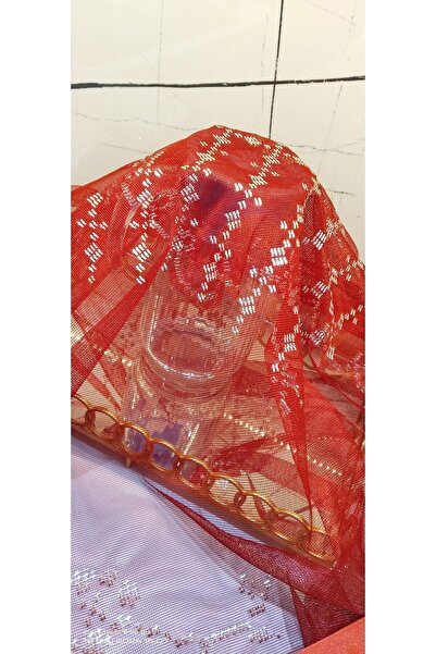 Butik Tel kırma kırmızı duvak