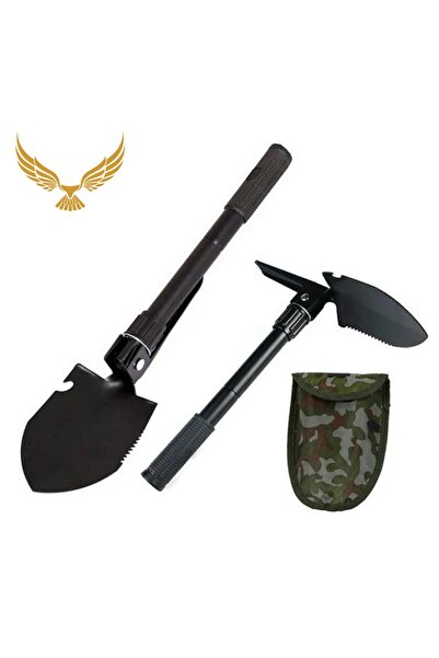 CROW'S TECH Nature Katlanır Portatif Kamp Kazma Kürek Seti Pratik Kurulum Kaz...