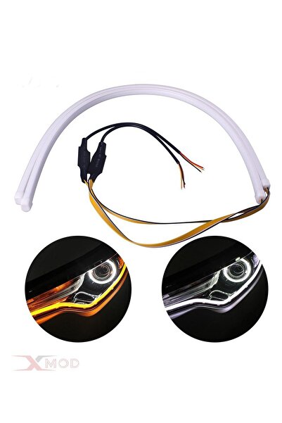 XMOD Far İçi Silikon Led Kayan Sinyalli 60cm Kesilebilir Modüllü Far içi Led