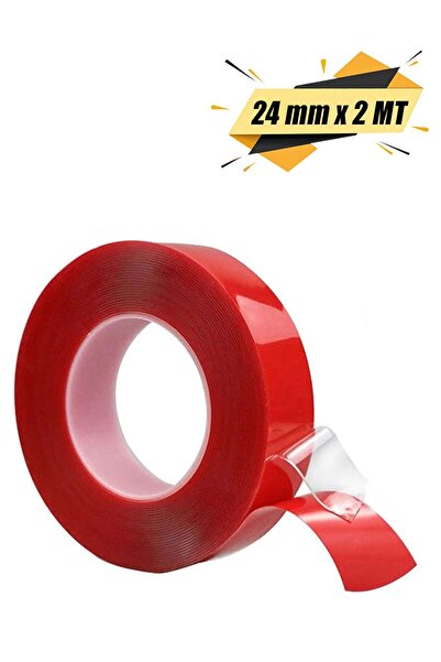 Badem10 Orient Silikonize Çift Taraflı Bant Montaj Bandı Şeffaf 24 Mm X 2 Metre