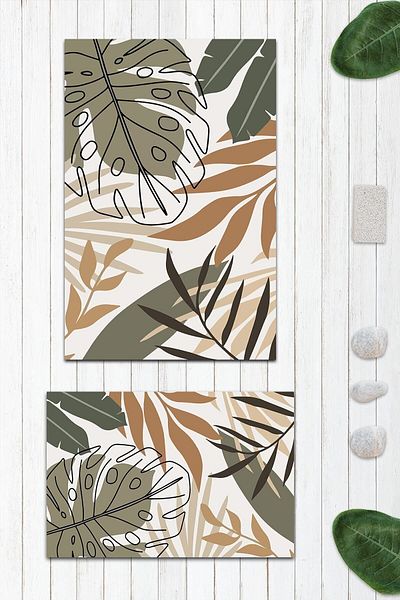 Evmila Πατάκι μπάνιου με σχέδιο 2 τεμαχίων 50x60 cm - 60x100cm