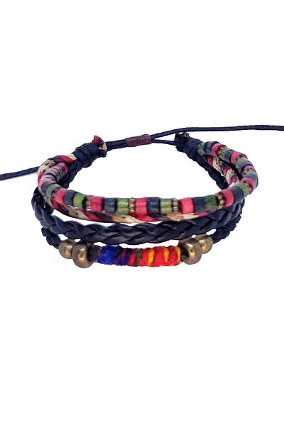 etniko Special Design Handmade Multiple Leather Bracelet
