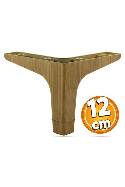 Badem10 Canapea de lux din sidef - 12 cm picior de fotoliu pentru unitate TV din nuc deschis (4 bucăți)