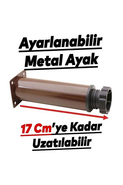 Badem10 Mobilier reglabil Canapea Baza Fotoliu Suport metalic Riser Picior cafea 15cm Picioare 4 buc