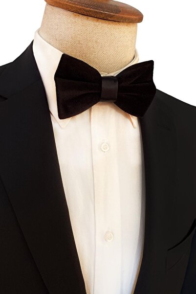 La Pescara Black Velvet Bow Tie P498