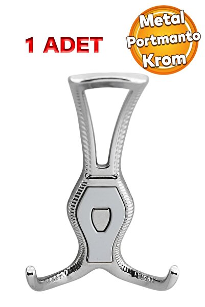 Badem10 Galata Portmanto Vestiyer Duvar Dolap Elbise Askısı Krom Metal Mobily...