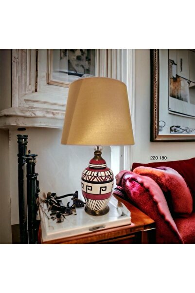 GİTTİGİTTİ MERCAN ABAJUR KİLİM DESEN KIRMIZI