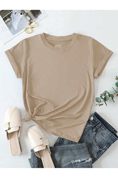 EYAX MODA Γυναικείο Basic T-shirt Plus Size