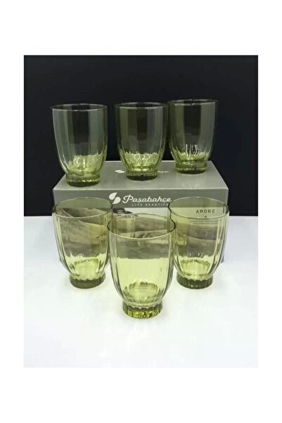 Paşabahçe 420702 Yeşil Amor In Color Su Bardağı 330 Cc 6 Lı