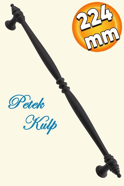 Badem10 Dulap cu sertar de bucătărie Honeycomb - Mâner metalic negru Kulbi 224 mm