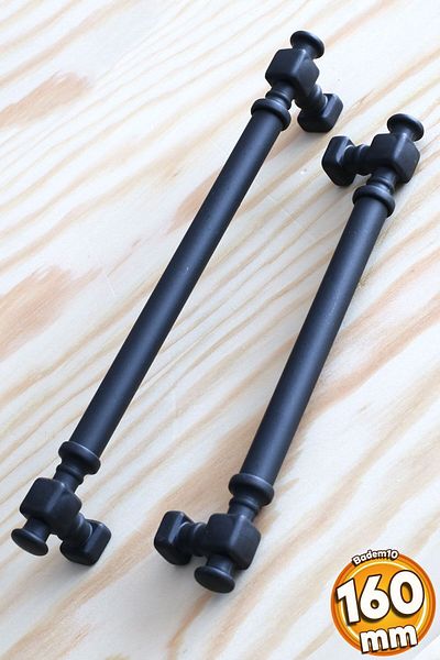 Badem10 Talas Negru Plat Metal 160 Mm 16 Cm Mobilier Bucătărie Sertar Dulap Dulap Capac Mâner Mâner