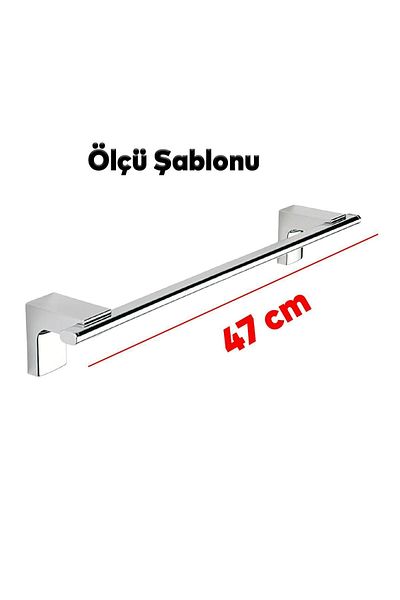 Badem10 Νιπτήρας Μπάνιου Στήριγμα κουζίνας Υφασμάτινη κρεμάστρα για πετσέτες Μακριά θήκη για πετσέτες με βιδωτό χρώμιο ανοξείδωτο μέταλλο