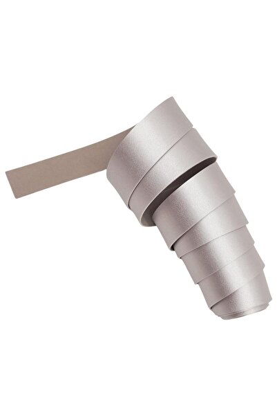 angel çanta aksesuar 1 Meter Silver Colored 3 Cm Faux Leather Ribbon