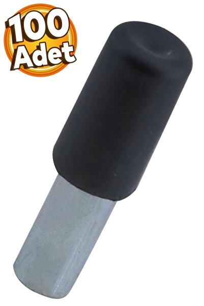 Badem10 Raf Pimi Plastik Başlı Cam Tutucu Çivisi Mobilya Dolap Pimi Siyah (10...